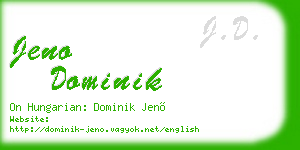 jeno dominik business card